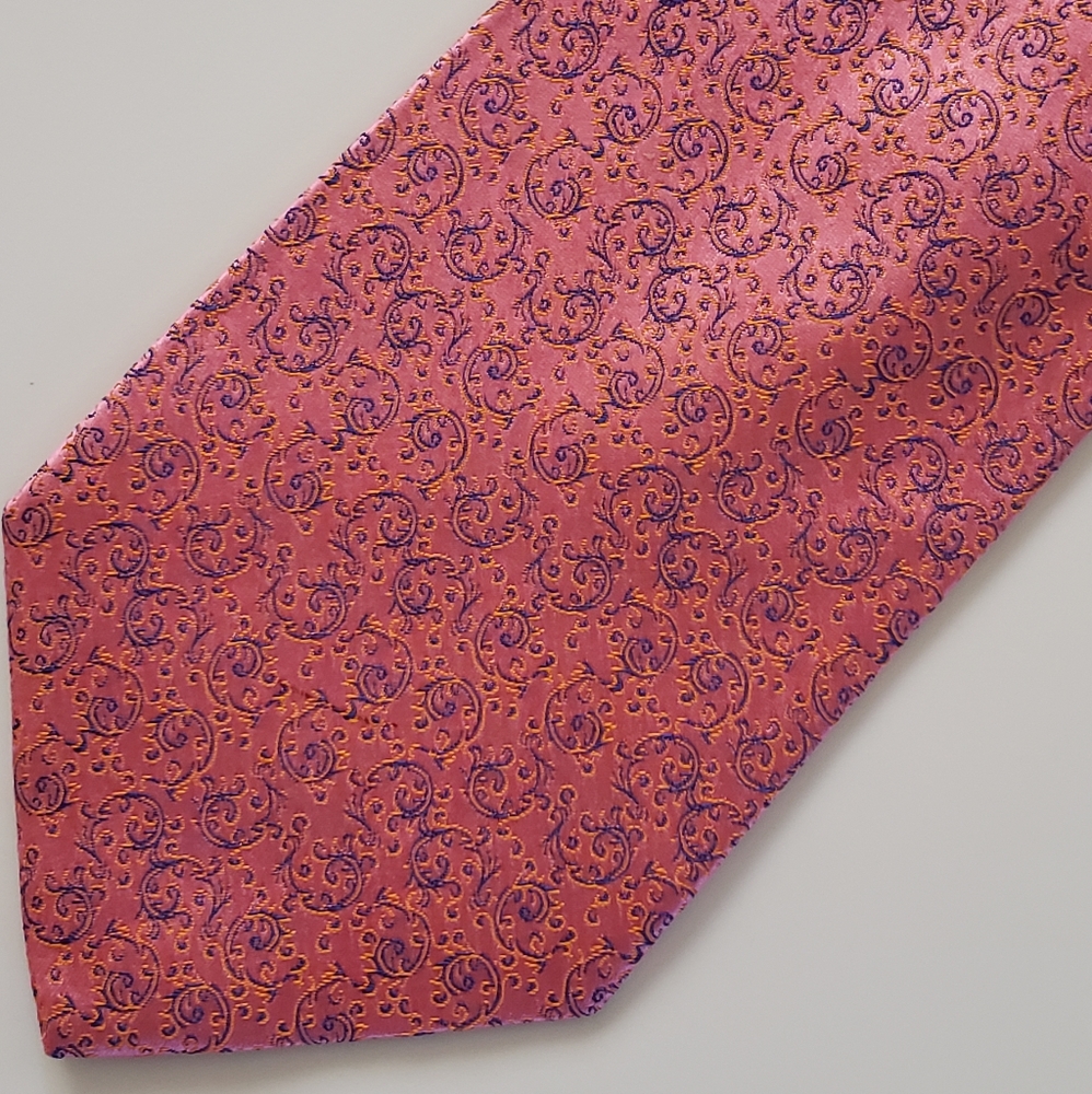COPY - Faberge pink silk necktie excellent condition